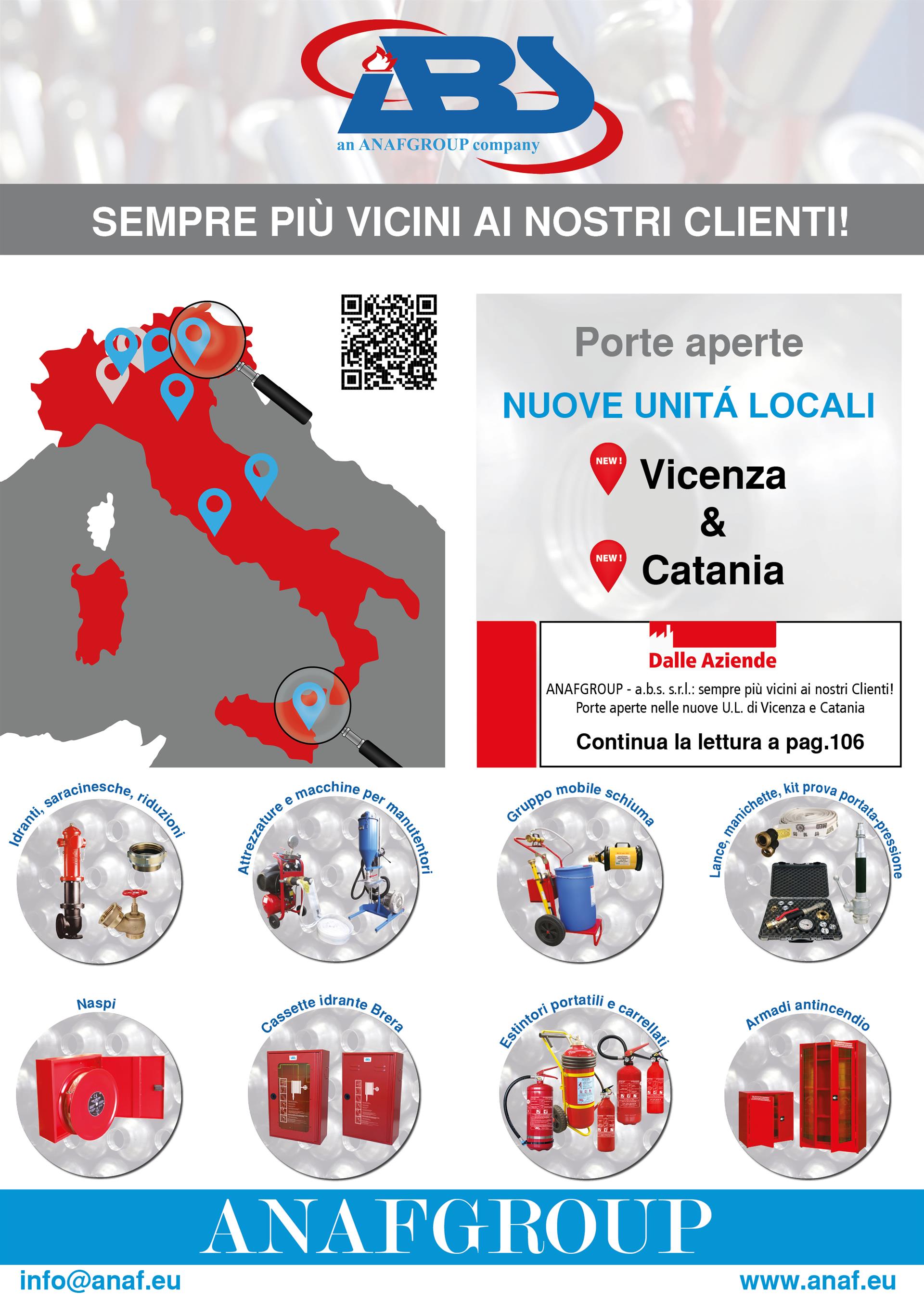 Siamo presenti su ANTINCENDIO di Aprile! Sempre più vicini ai nostri clienti. Porte aperte nelle nuove unità locali di Vicenza e Catania.