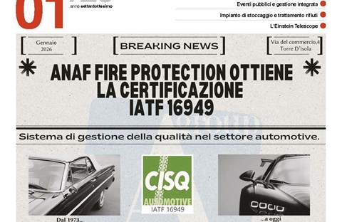 ANAFGROUP: Siamo presenti sulla copertina di  ANTINCENDIO di Gennaio 2026!