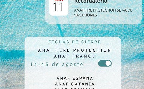 Anafgroup: Fechas de Cierre